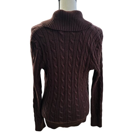 NWOT Lauren Buckled Cable-Knit Cotton Sweater - Picture 2 of 4